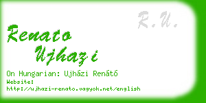 renato ujhazi business card